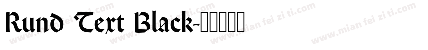 Rund Text Black字体转换
